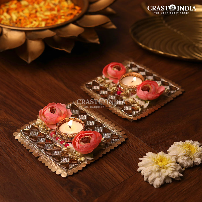 CRASTO INDIA HANDCRAFTED FESTIVE DIYA #81 (PAIR)