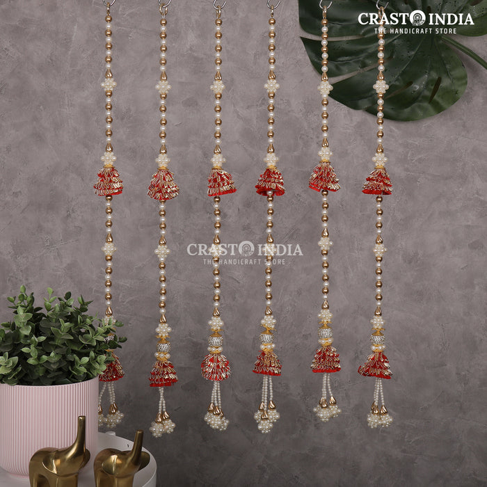 CRASTO INDIA HANDCRAFTED FESTIVE SIDE-HANGINGS #36 (PACK OF 6)