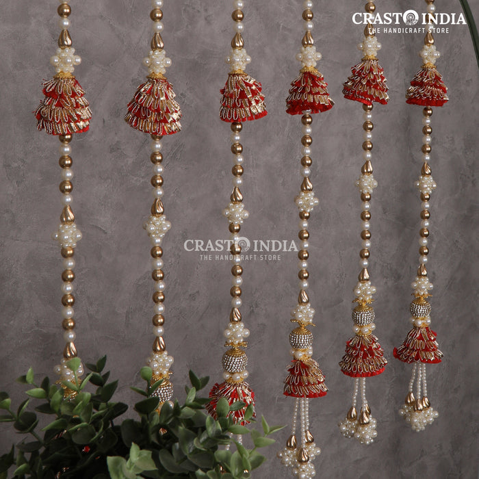 CRASTO INDIA HANDCRAFTED FESTIVE SIDE-HANGINGS #36 (PACK OF 6)