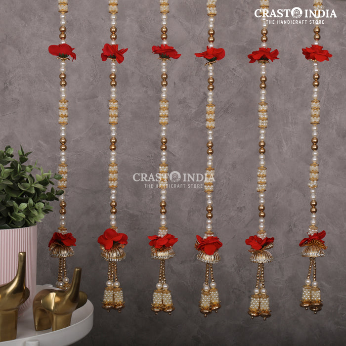 CRASTO INDIA HANDCRAFTED FESTIVE SIDE-HANGINGS #32 (PACK OF 6)