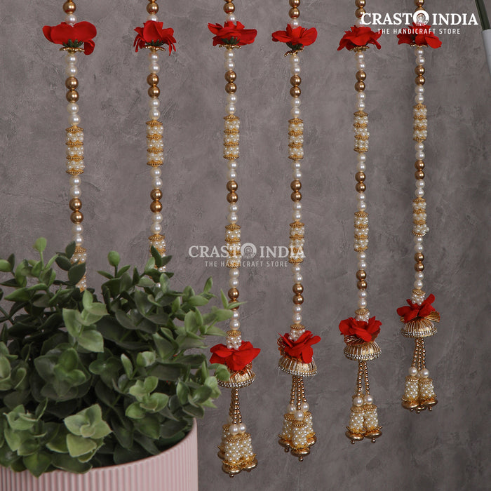 CRASTO INDIA HANDCRAFTED FESTIVE SIDE-HANGINGS #32 (PACK OF 6)