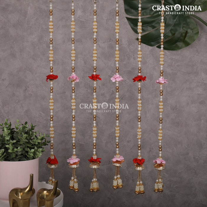 CRASTO INDIA HANDCRAFTED FESTIVE SIDE-HANGINGS #32 (PACK OF 6)