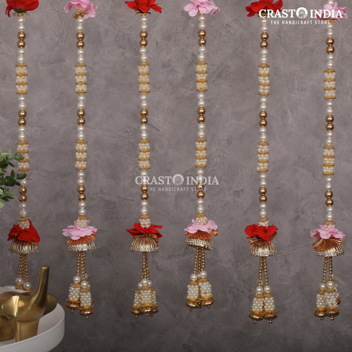 CRASTO INDIA HANDCRAFTED FESTIVE SIDE-HANGINGS #32 (PACK OF 6)