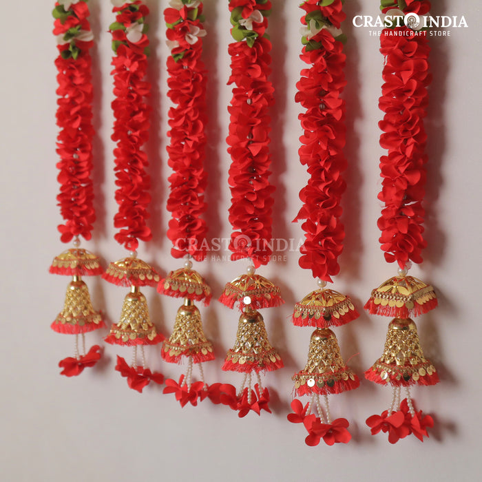 1 PAIR - CRASTO INDIA HANDCRAFTED FESTIVE SIDE-HANGINGS #61