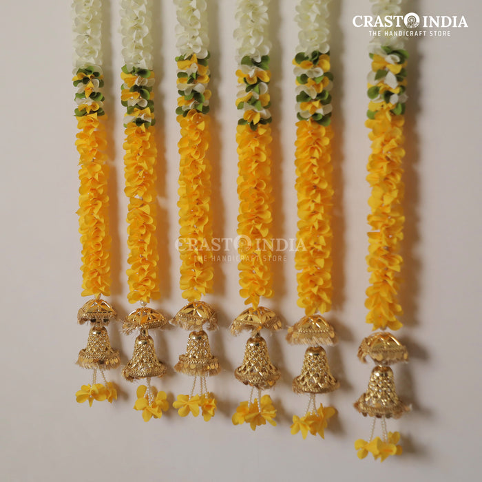 1 PAIR - CRASTO INDIA HANDCRAFTED FESTIVE SIDE-HANGINGS #61