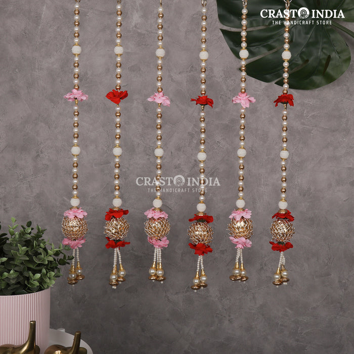 CRASTO INDIA HANDCRAFTED FESTIVE SIDE-HANGINGS #40 (PACK OF 6)