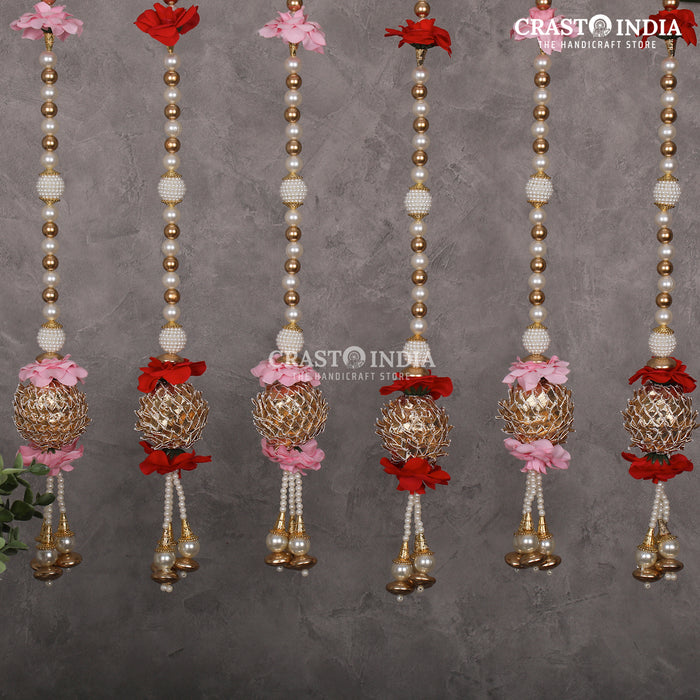 CRASTO INDIA HANDCRAFTED FESTIVE SIDE-HANGINGS #40 (PACK OF 6)