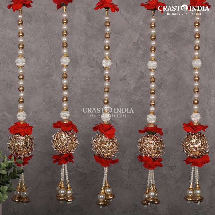 CRASTO INDIA HANDCRAFTED FESTIVE SIDE-HANGINGS #40 (PACK OF 6)