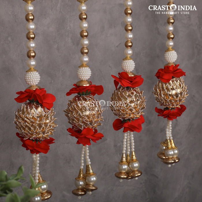 CRASTO INDIA HANDCRAFTED FESTIVE SIDE-HANGINGS #40 (PACK OF 6)