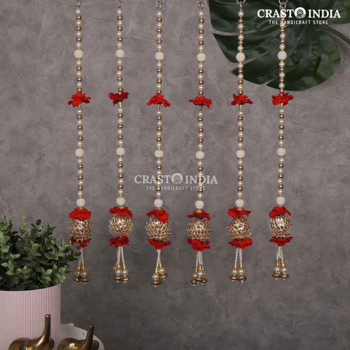 CRASTO INDIA HANDCRAFTED FESTIVE SIDE-HANGINGS #40 (PACK OF 6)