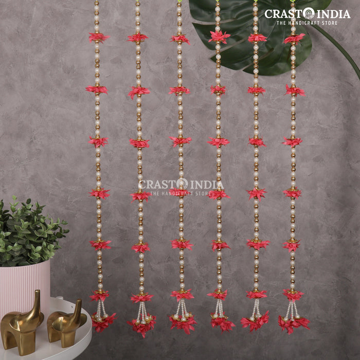 CRASTO INDIA HANDCRAFTED FESTIVE SIDE-HANGINGS #45 (PACK OF 6)