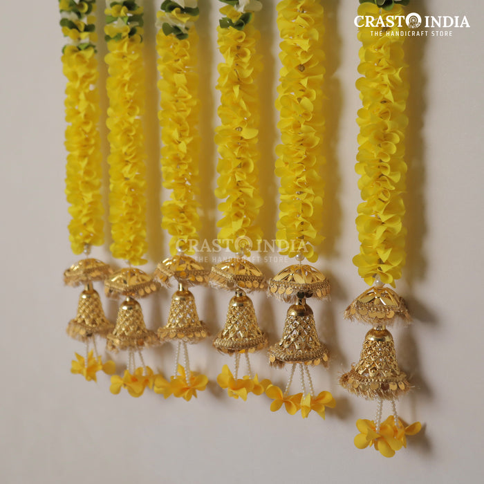 1 PAIR - CRASTO INDIA HANDCRAFTED FESTIVE SIDE-HANGINGS #61