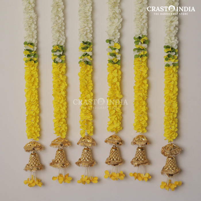 1 PAIR - CRASTO INDIA HANDCRAFTED FESTIVE SIDE-HANGINGS #61