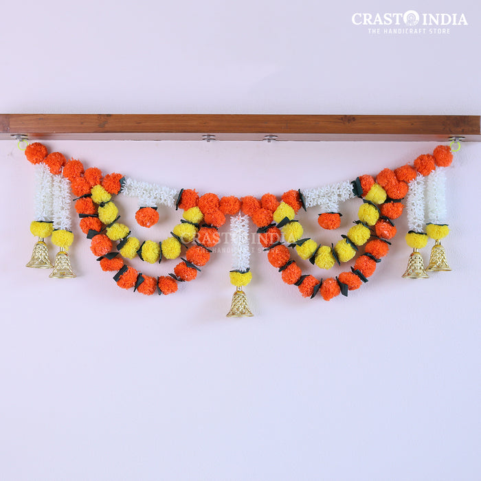 Crasto India Handcrafted Festive Marigold Toran #94 (1 pc ) ( 36 Inch)