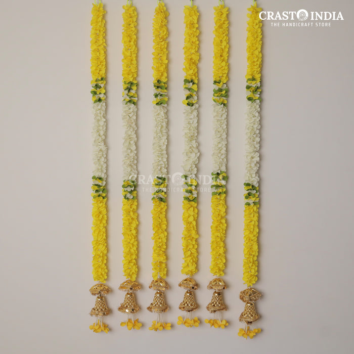 1 PAIR - CRASTO INDIA HANDCRAFTED FESTIVE SIDE-HANGINGS #61