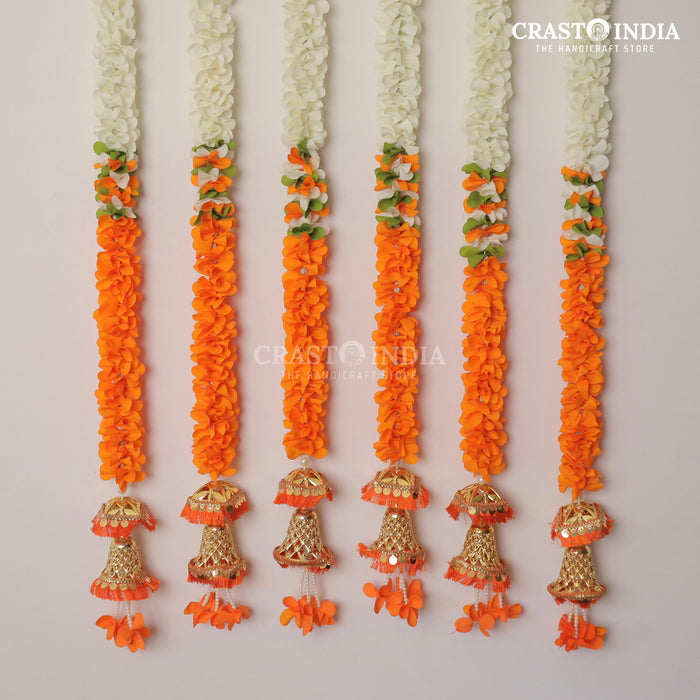 1 PAIR - CRASTO INDIA HANDCRAFTED FESTIVE SIDE-HANGINGS #61