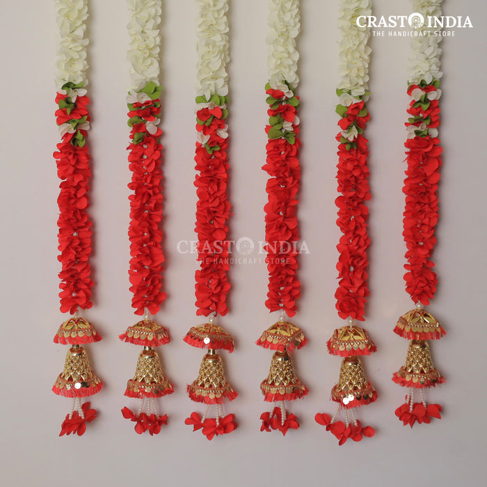 1 PAIR - CRASTO INDIA HANDCRAFTED FESTIVE SIDE-HANGINGS #61