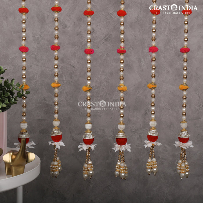 CRASTO INDIA HANDCRAFTED FESTIVE SIDE-HANGINGS #31 (PACK OF 6)