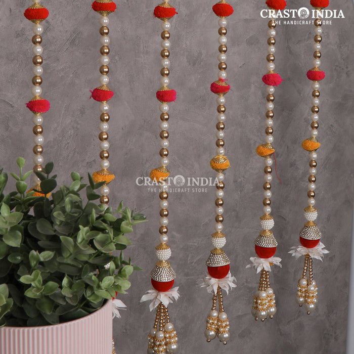 CRASTO INDIA HANDCRAFTED FESTIVE SIDE-HANGINGS #31 (PACK OF 6)