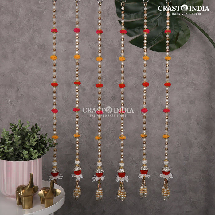 CRASTO INDIA HANDCRAFTED FESTIVE SIDE-HANGINGS #31 (PACK OF 6)