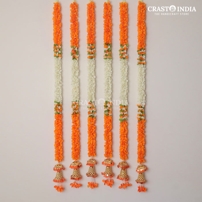 1 PAIR - CRASTO INDIA HANDCRAFTED FESTIVE SIDE-HANGINGS #61