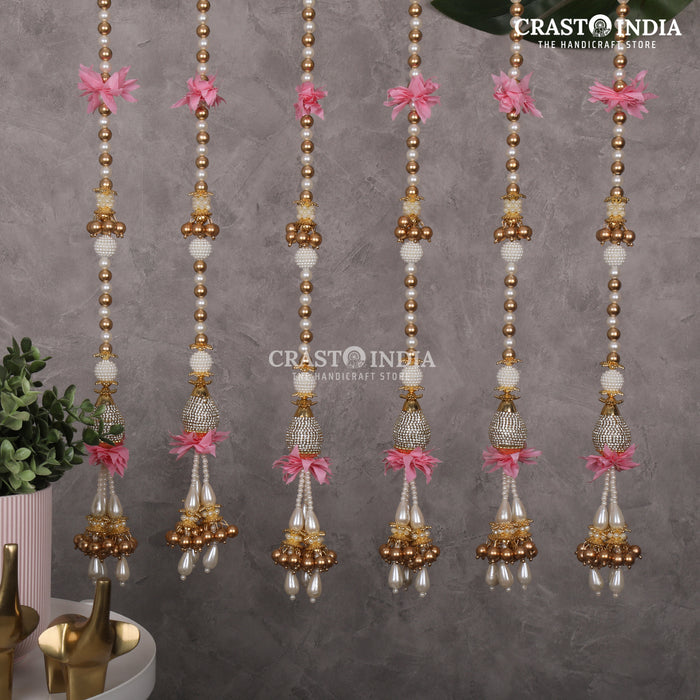 CRASTO INDIA HANDCRAFTED FESTIVE SIDE-HANGINGS #38 (PACK OF 6)