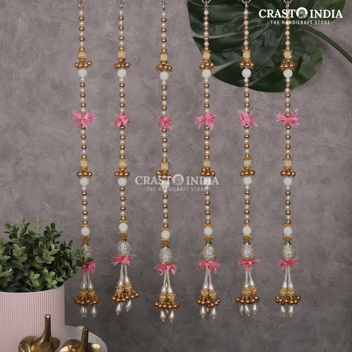 CRASTO INDIA HANDCRAFTED FESTIVE SIDE-HANGINGS #38 (PACK OF 6)