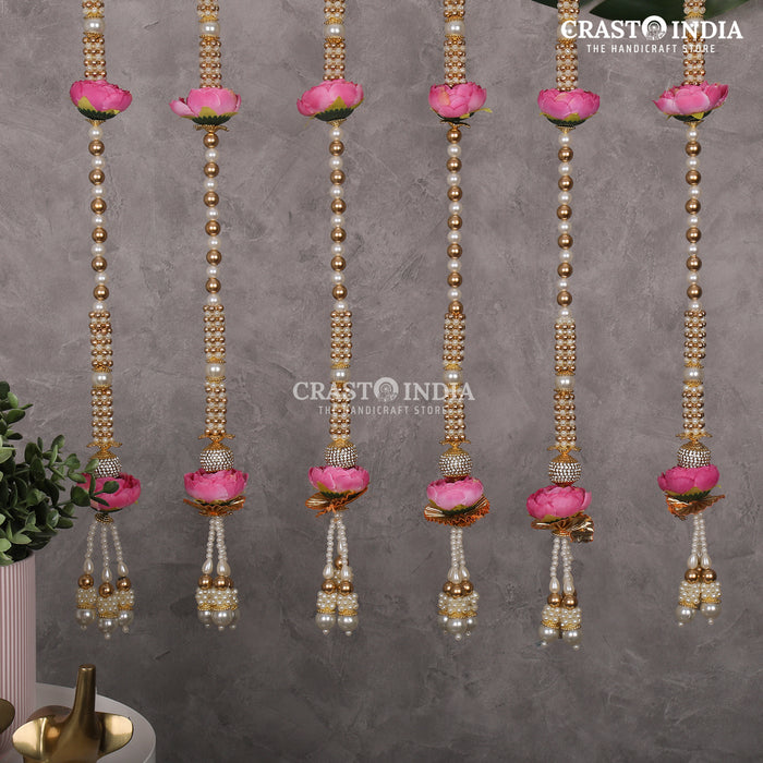 CRASTO INDIA HANDCRAFTED FESTIVE SIDE-HANGINGS #35 (PACK OF 6)