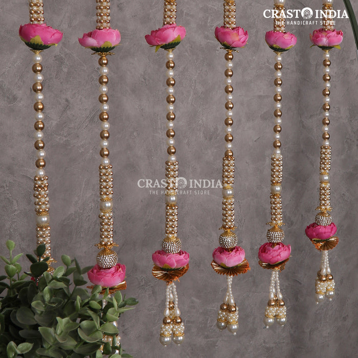 CRASTO INDIA HANDCRAFTED FESTIVE SIDE-HANGINGS #35 (PACK OF 6)