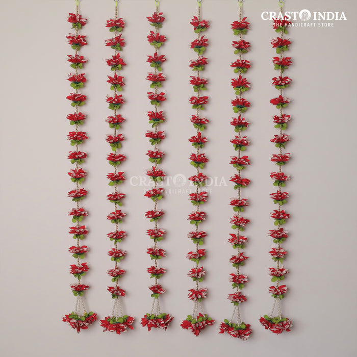 1 PAIR - CRASTO INDIA HANDCRAFTED FESTIVE SIDE-HANGINGS #62 (1 PAIR)