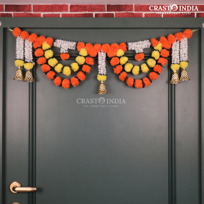 Crasto India Handcrafted Festive Marigold Toran #94 (1 pc ) ( 36 Inch)