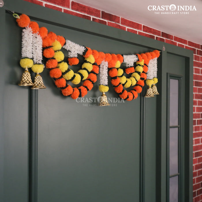 Crasto India Handcrafted Festive Marigold Toran #94 (1 pc ) ( 36 Inch)