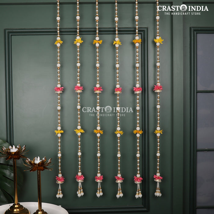 CRASTO INDIA HANDCRAFTED FESTIVE SIDE-HANGINGS #42 (PACK OF 6)