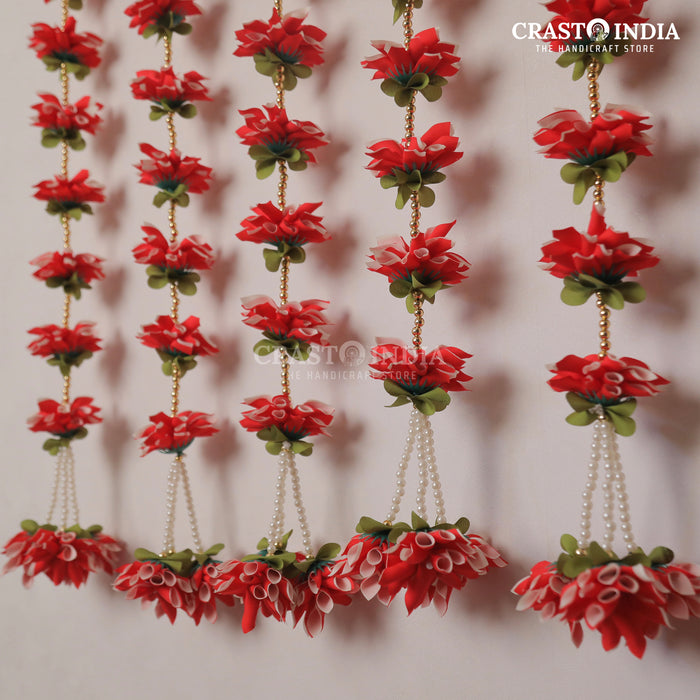 1 PAIR - CRASTO INDIA HANDCRAFTED FESTIVE SIDE-HANGINGS #62 (1 PAIR)