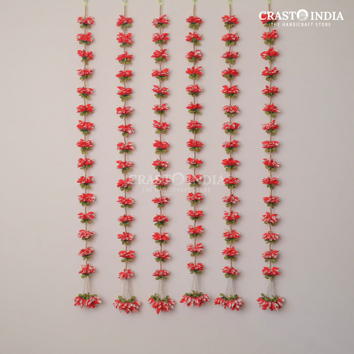 1 PAIR - CRASTO INDIA HANDCRAFTED FESTIVE SIDE-HANGINGS #62 (1 PAIR)