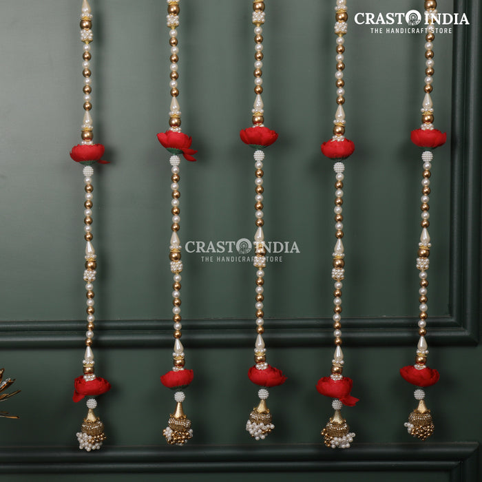 CRASTO INDIA HANDCRAFTED FESTIVE SIDE-HANGINGS #43 (PACK OF 6)