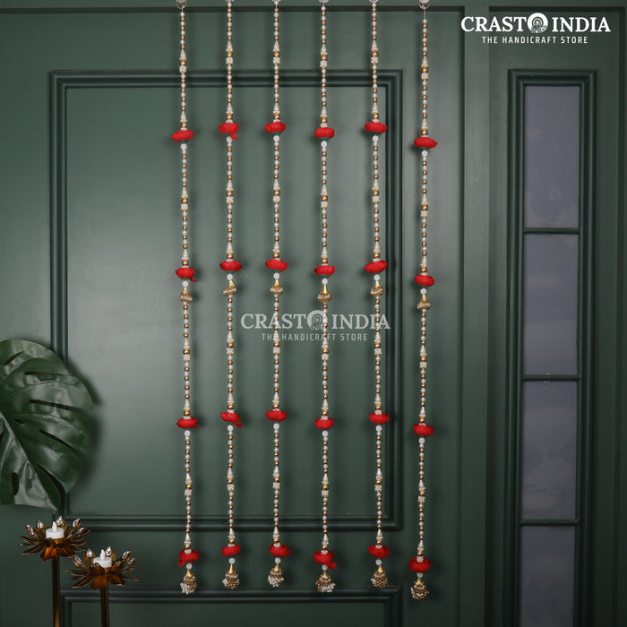 CRASTO INDIA HANDCRAFTED FESTIVE SIDE-HANGINGS #43 (PACK OF 6)