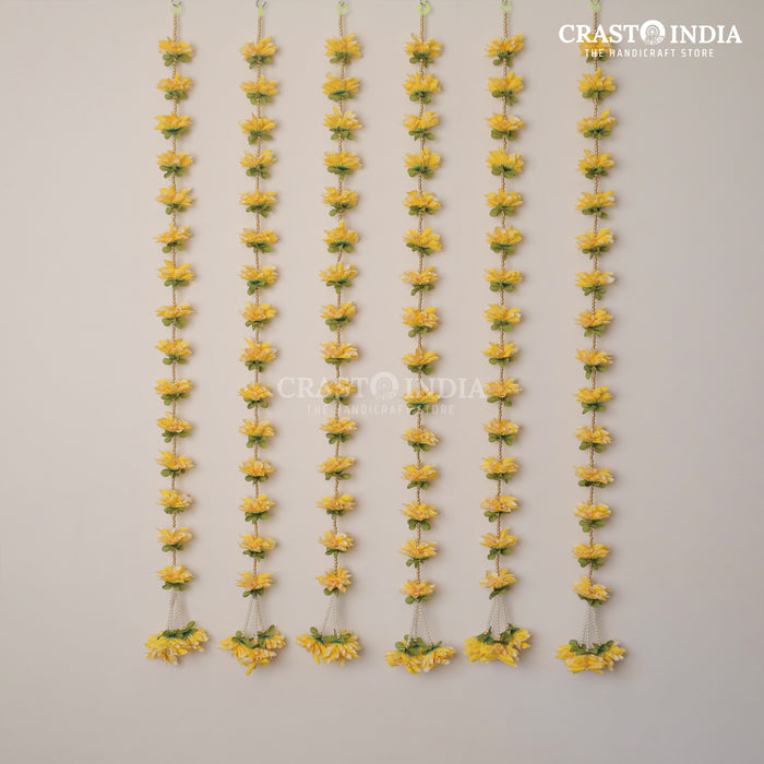 1 PAIR - CRASTO INDIA HANDCRAFTED FESTIVE SIDE-HANGINGS #62 (1 PAIR)