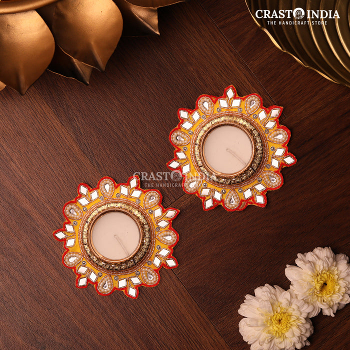 CRASTO INDIA HANDCRAFTED FESTIVE DIYA #76 (PAIR)