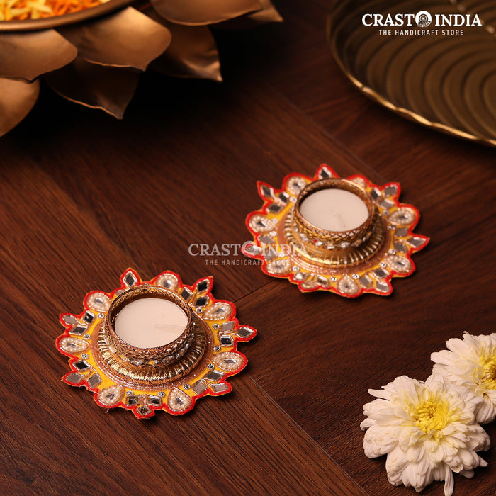 CRASTO INDIA HANDCRAFTED FESTIVE DIYA #76 (PAIR)