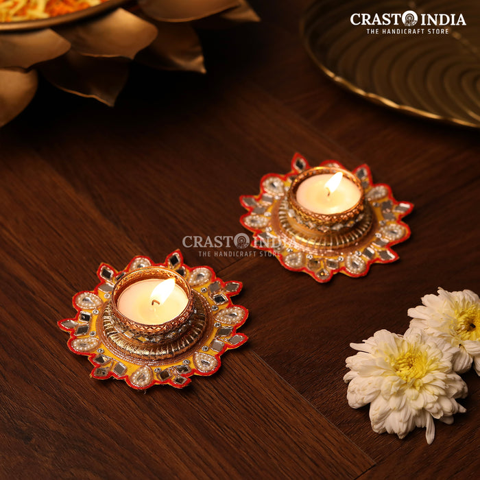 CRASTO INDIA HANDCRAFTED FESTIVE DIYA #76 (PAIR)