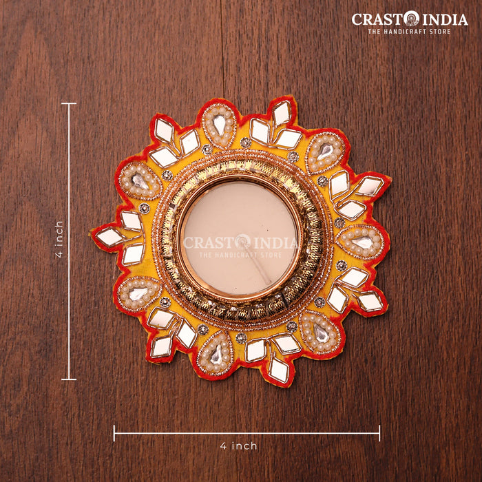 CRASTO INDIA HANDCRAFTED FESTIVE DIYA #76 (PAIR)