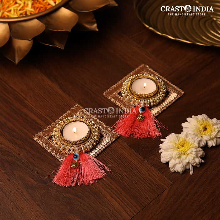 CRASTO INDIA HANDCRAFTED FESTIVE DIYA #77 (PAIR)