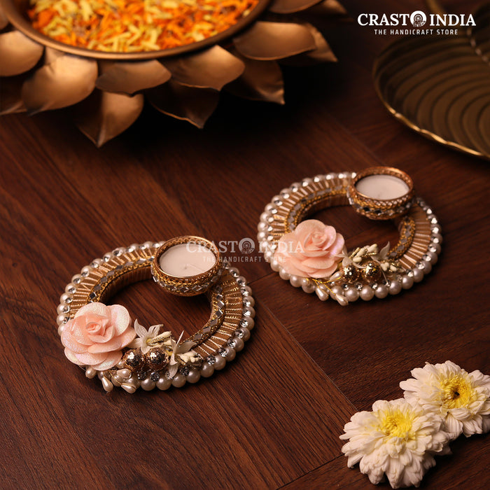 CRASTO INDIA HANDCRAFTED FESTIVE DIYA #78 (PAIR)