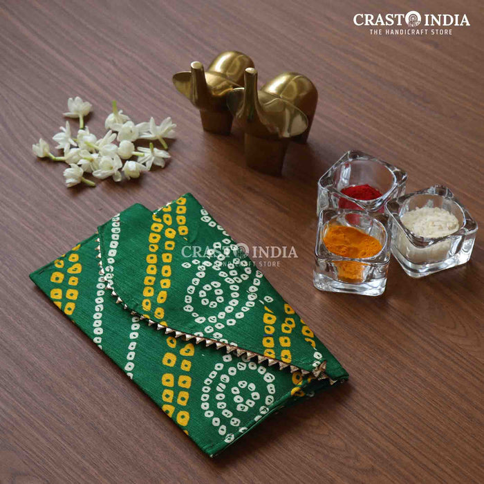 CRASTO INDIA HANDCRAFTED BANDHANI ENVELOPES (PACK OF 5)