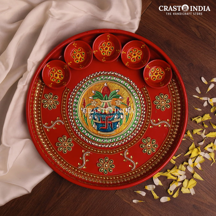 CRASTO INDIA HANDCRAFTED FESTIVE POOJA THALI #11