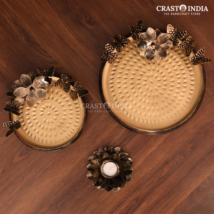 CRASTO INDIA HANDCRAFTED FESTIVE URLI DIYA #36 (3-PIECE SET)