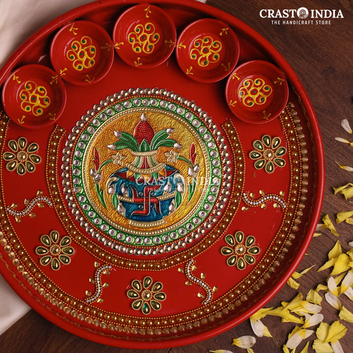 CRASTO INDIA HANDCRAFTED FESTIVE POOJA THALI #11