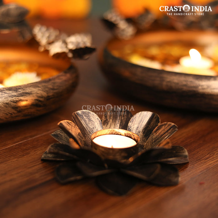 CRASTO INDIA HANDCRAFTED FESTIVE URLI DIYA #36 (3-PIECE SET)