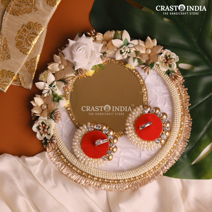 CRASTO INDIA HANDCRAFTED FESTIVE ENGAGEMENT RING PLATTER #6